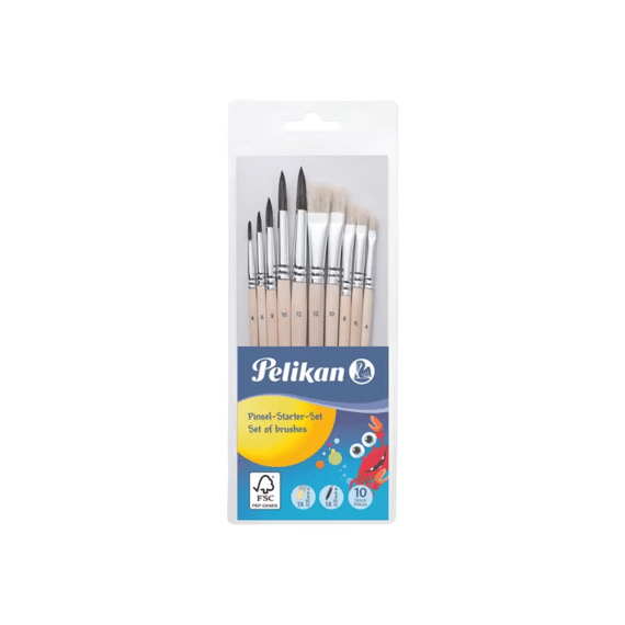 Pelikan penselenset 10st (4-6-8-10-12*2)