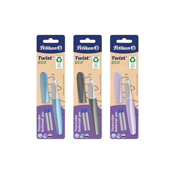 Pelikan Twist Roller Eco Met 2 Inktpatronen Assortiment