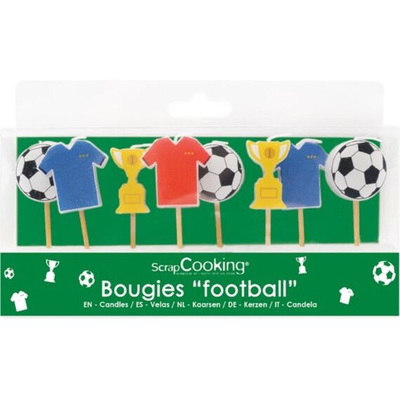 Scrap Cooking Presentation Set 8 Kaarsen Voetbal
