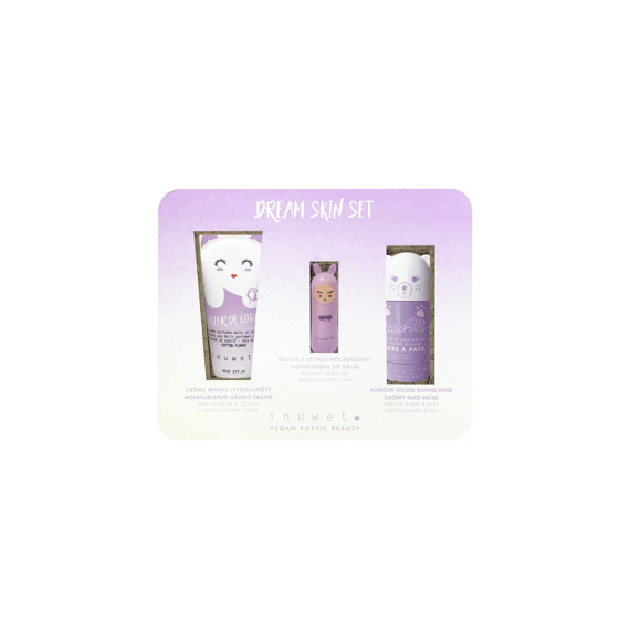 Inuwet Dream Skin Set Dream Mauve Face Mask Stick Handcreme Lippenbalsem