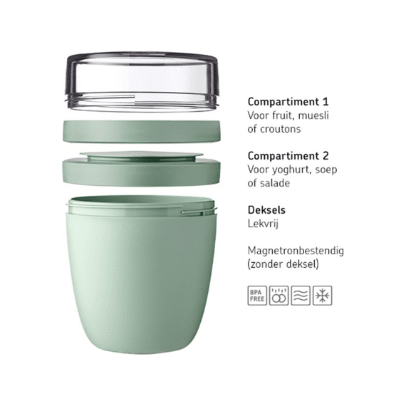 Mepal Lunchpot Ellipse Mini Vivid Mauve 91x128mm 300+120ml