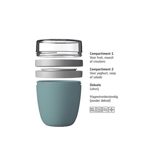 Mepal Lunchpot Ellipse Mini Nordic Blue 91x128mm 300+120ml