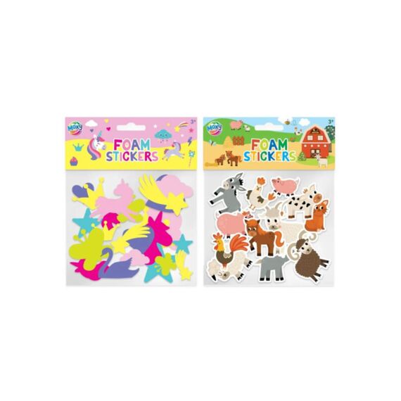 Foam Stickers Unicorn & Boerderij 2 Assortiment Prijs Per Stuk