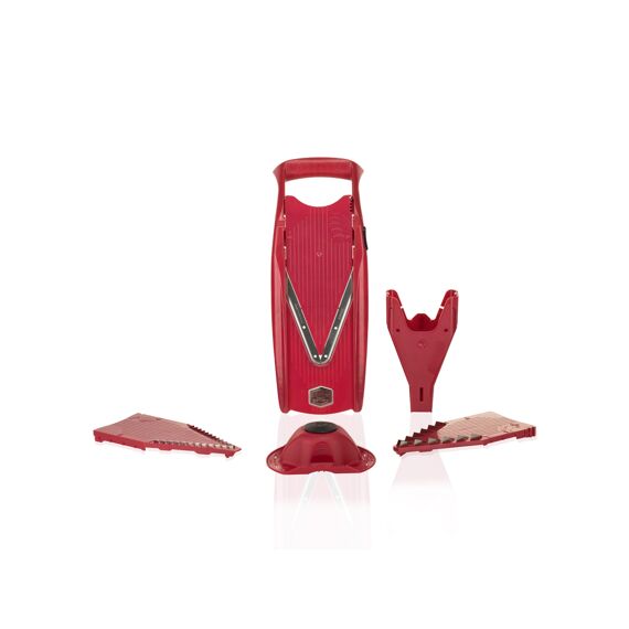 Börner Mandoline V5 Powerline Starter Set Rood Met Messenhouder
