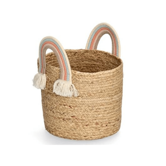 Zeller Mand Regenboog Zeegras Katoen 35x34cm