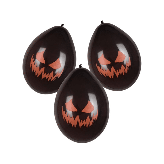 Ballonnen Creepy Pumpkin D25cm Set Van 6