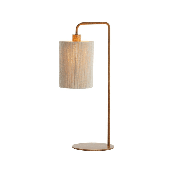 Tafellamp 26x20x59.5cm Donio Houtprint Naturel + Rope Creme