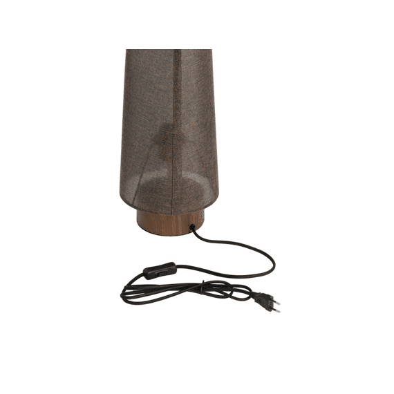 Tafellamp D15x42cm Howie Hout Print Donkerbruin + Donkerbruin