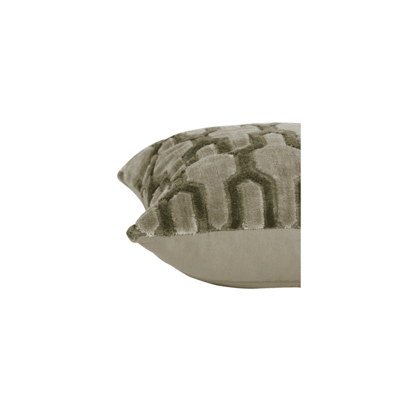 Kussen 45x45cm Jembana Zand + Olijfgroen