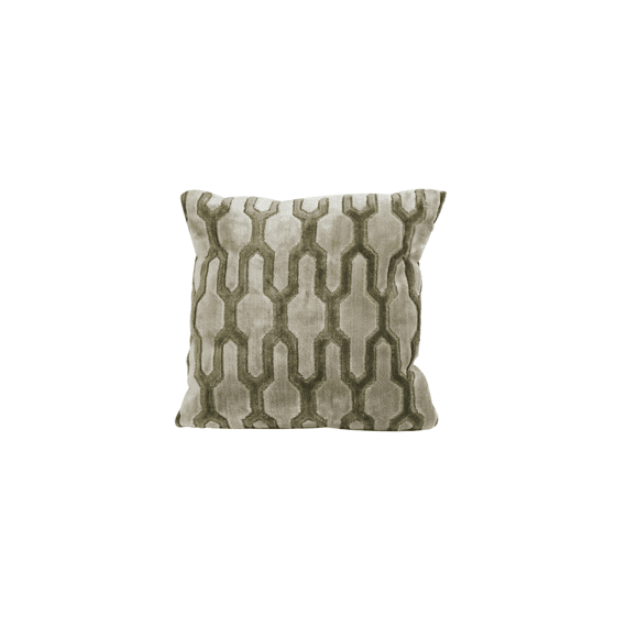 Kussen 45x45cm Jembana Zand + Olijfgroen