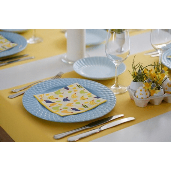 Duni Dunicel Tafelloper/Placemats 0,4x4,8m Geel