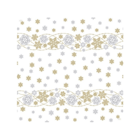 Duni Dunisoft Servetten 40x40cm 12stuks Snow Glitter White