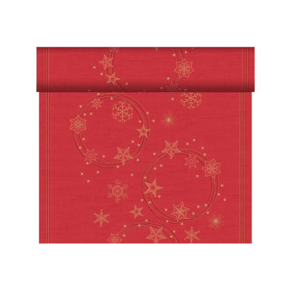 Duni Dunicel Tête à Tête 3-in-1 40x480cm Shining Star Red