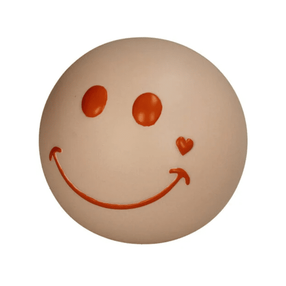 Ornament Smiley Led Light Polyresin Roze 15.5x15.5x13.5cm