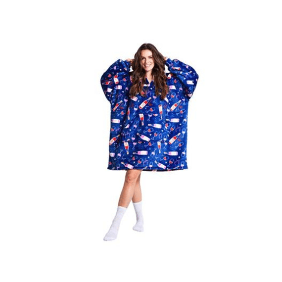 Cozy Noxxiez Cuddle Poncho Wijn XL 85cm Hoodie