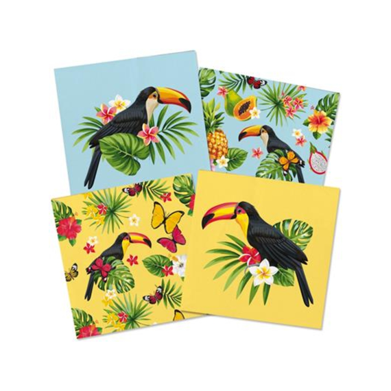 Servetten Toucan 20st 33x33cm