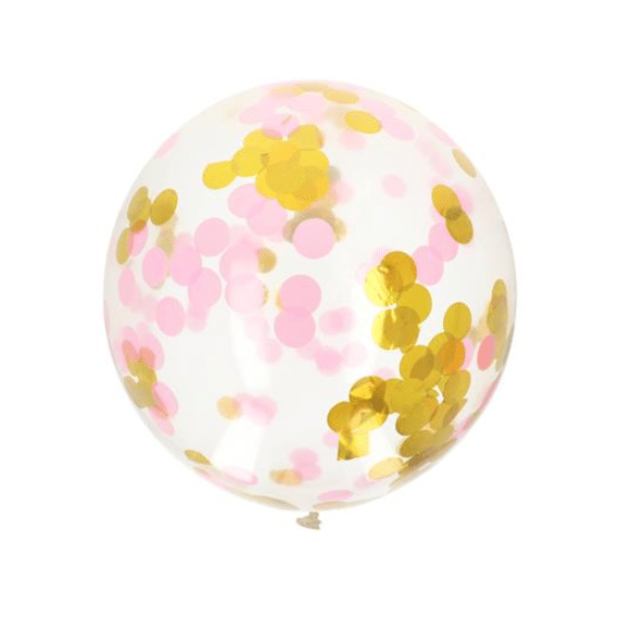 Ballon XL 61cm Confetti Gold Pink