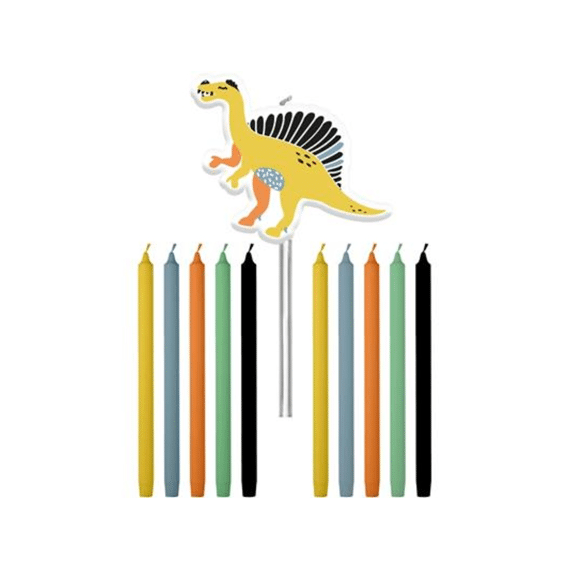 Taartkaarsjes Dino Roars 10st