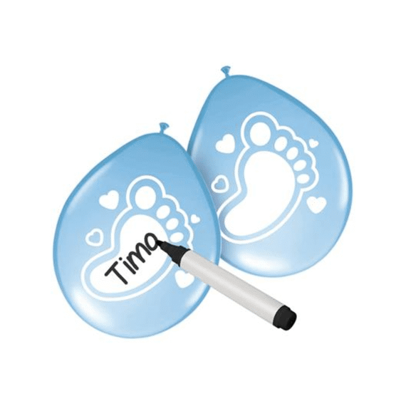 ballon beschijfbaar baby jongen 6 stuks 6stuks
