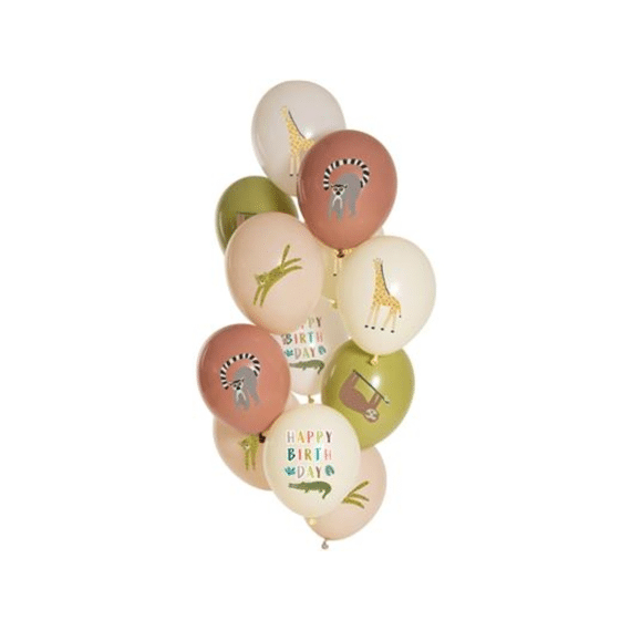 Ballon 33cm Zoo Party 12stuks