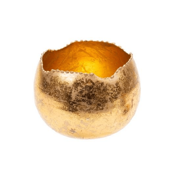 Cosy at Home Theelichthouder Rond 10x10cm Goud