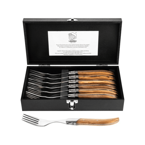 Laguiole Luxury Line Vork Olijfhout 6stuks