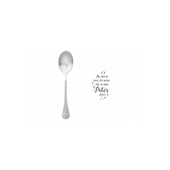 One Message Spoon Al ben ik nog zo klein, wil jij mijn peter zijn?
