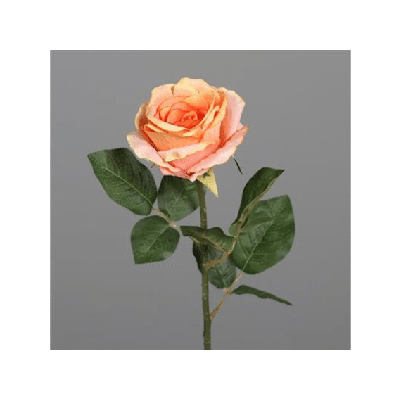 Kunstbloem Roos 48cm Oranje