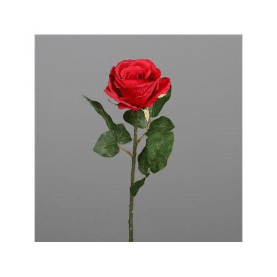 Kunstbloem Roos 48cm Rood