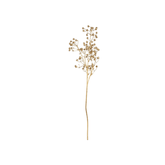 Kunstbloem Tak Gypsophila 60cm Goud