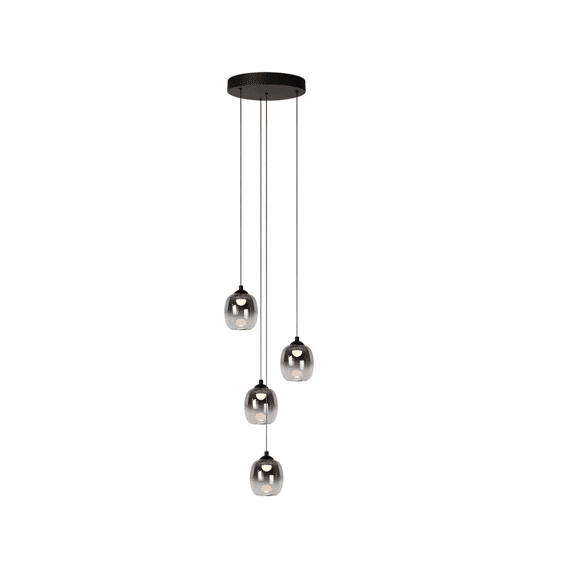 Lucide Tamino Hanglamp Ø 36 Cm Led Dimb. 4x5,2w 3000k Zwart