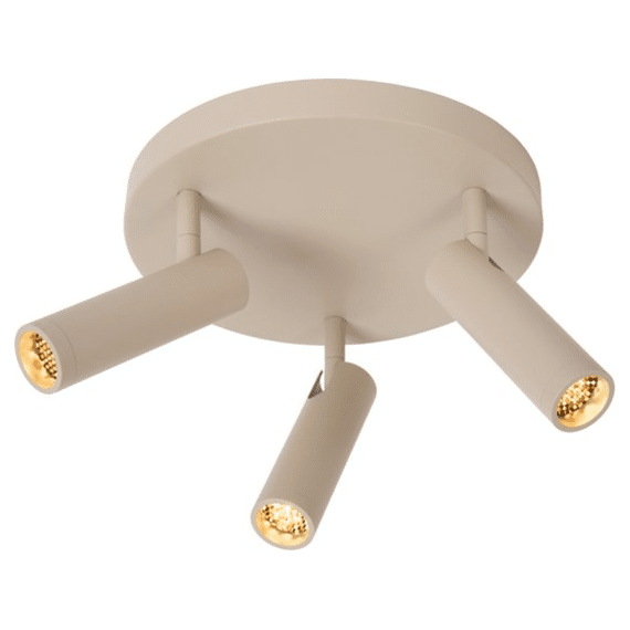 Lucide Grado Plafondspot Ø 25 Cm 3xgu10 (mr11) Taupe