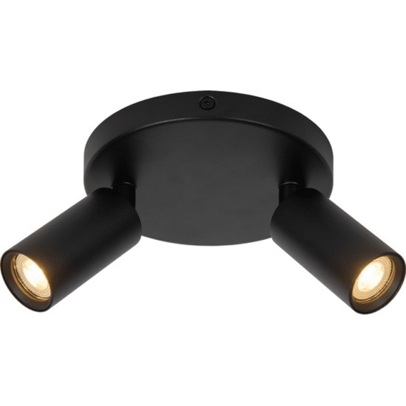 Lucide Ritmo Plafondspot Ø 15 Cm 2xgu10 (mr11) Zwart