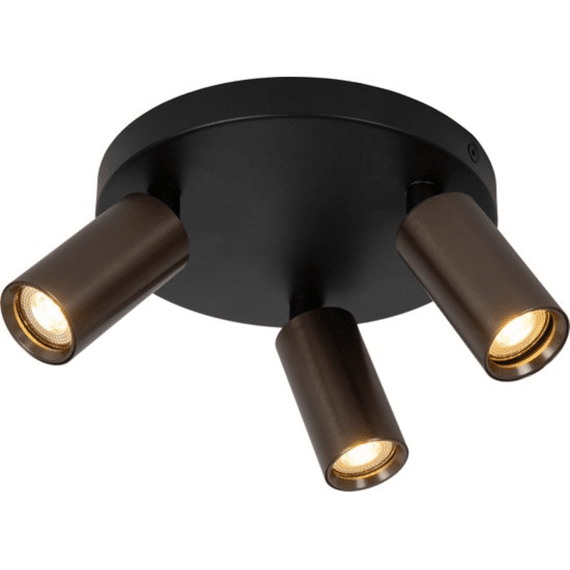 Lucide Ritmo Plafondspot Ø 18 Cm 3xgu10 (mr11) Koffie