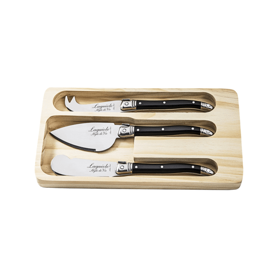 Laguiole Premium Line Kaasmessenset 3-delig Zwart