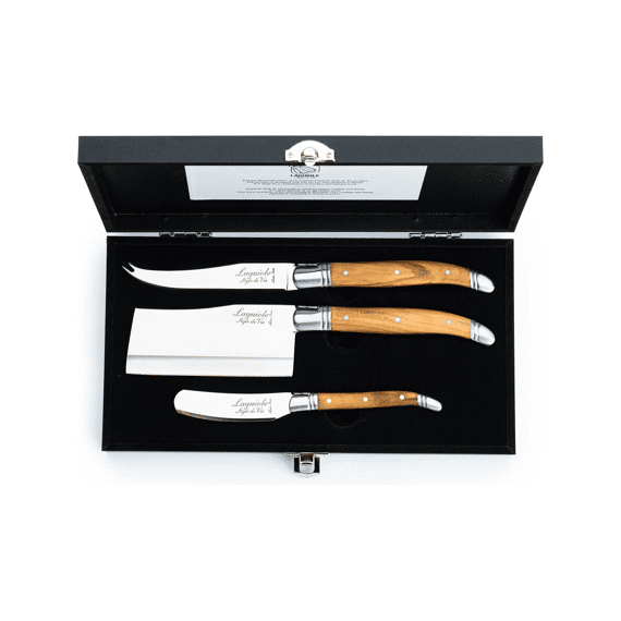 Laguiole Luxury Line Kaasmessenset 3-delig Olijfhout