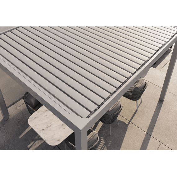 Suns Luxe Gazebo Aluminium Overkapping Manueel Dak 365x365x250cm Camel Sand