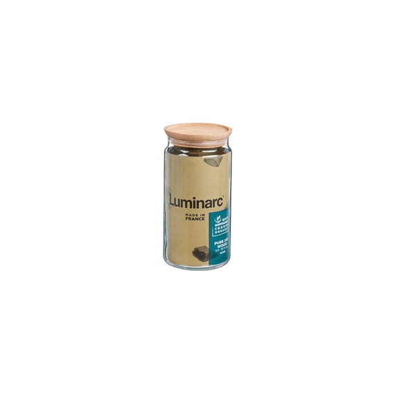 Luminarc Pure Jar Voorraadpot Glas Houten Deksel 1,50L