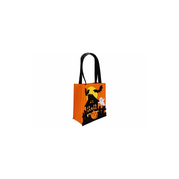 Halloween Zak Pompoen Oranje 20x10x22cm Vilt