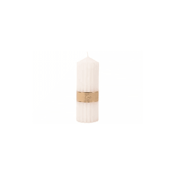 Cosy @ Home Kaars Ribble Wit 7x7x20cm