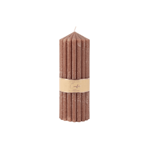 Cosy @ Home Kaars Ribble Bruin 7x7x20cm