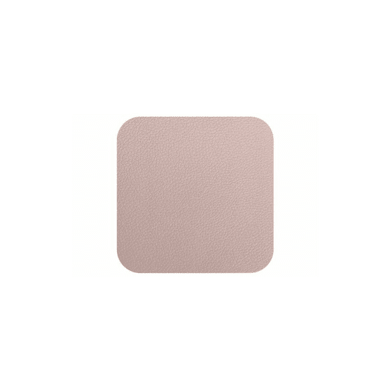 Cosy and Trendy Glasonderzetter Leder 10cm 4stuks Beige