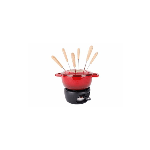 Cosy and Trendy Fontestic Fondueset Gietijzer 18cm Rood