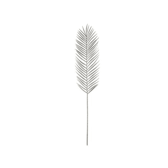 J-Line Tak Palm Glitter Plastiek Zilver