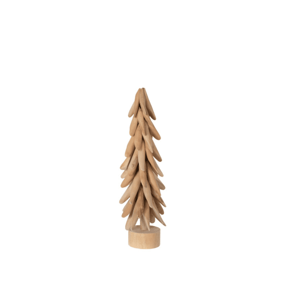 J-Line Boom Voet Takken Hout Natuur M 17x17x50cm