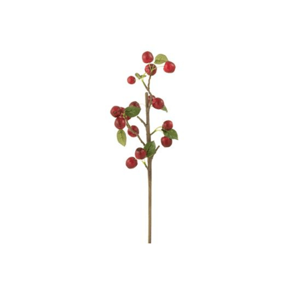 J-Line Kunstplant Tak Bes Dik Rood/Groen S 11x48cm