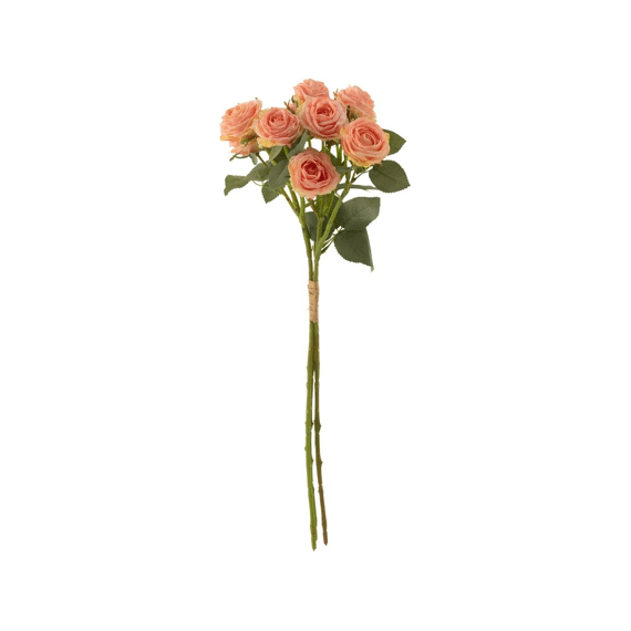 J-Line Kunstplant Boeket Rozen Roze 60cm