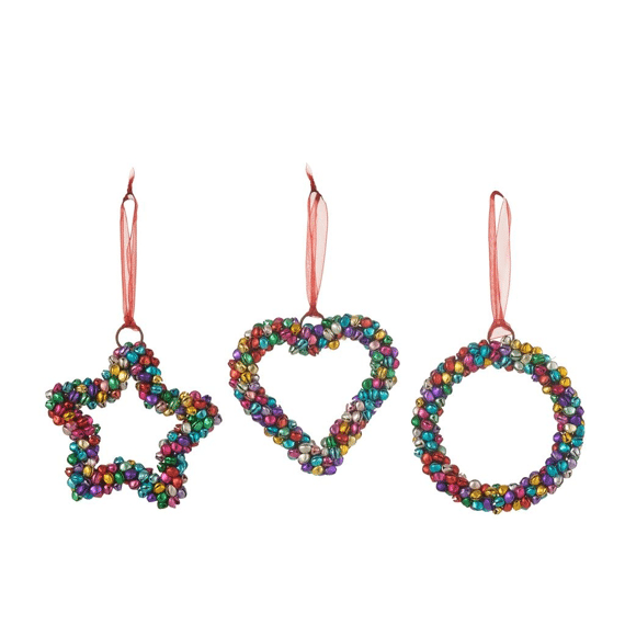 J-line Hanger met belletjes Assortiment 10x2,5x10cm