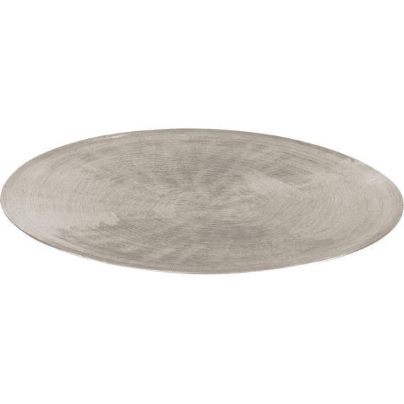 J-Line Plateau Rond Geborsteld Zilver