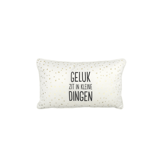100% Leuk Sierkussen 30x50cm Geluk Zit In Kleine Dingen